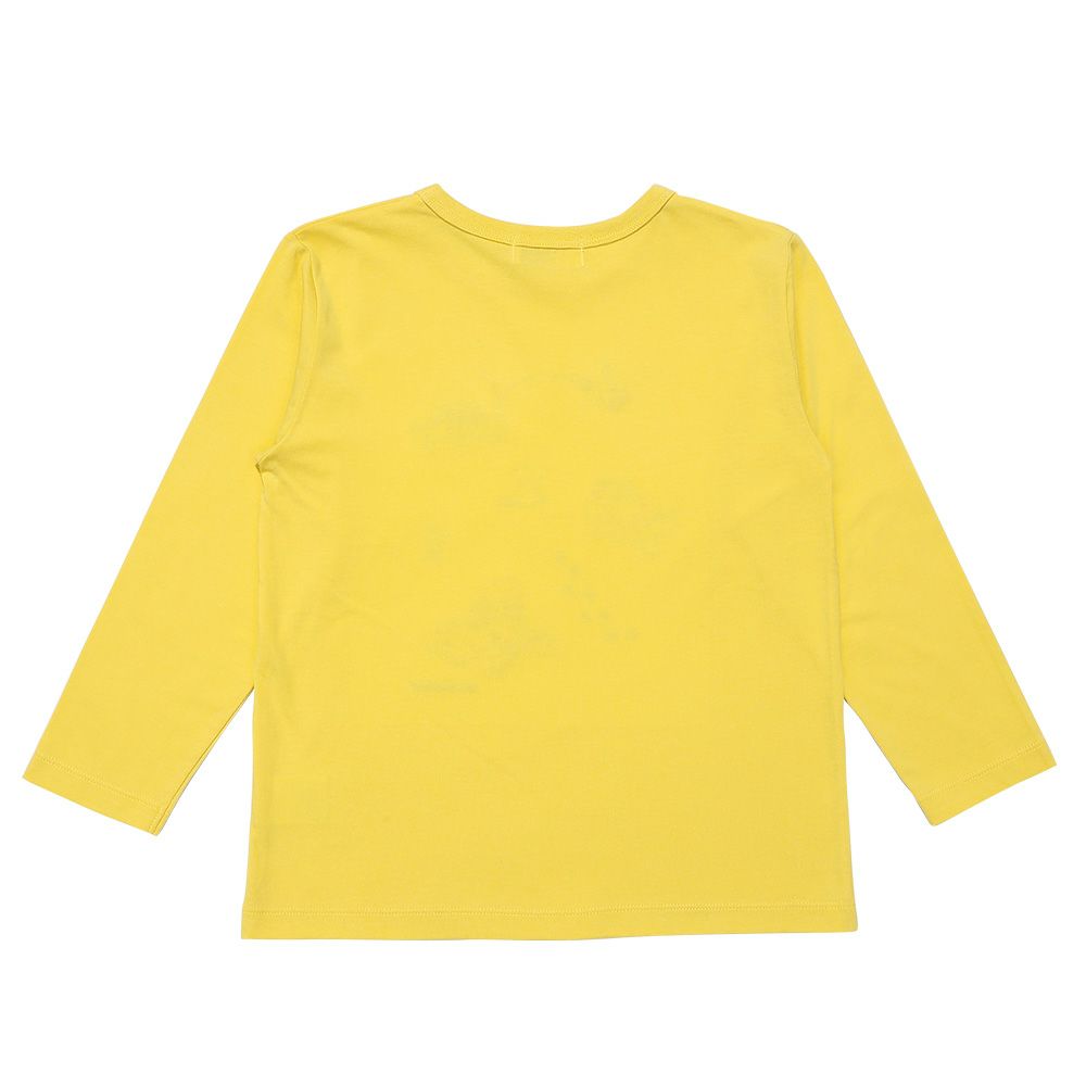 ベビー服 男の子 子ども服 こども キッズ 綿100％ 恐竜 ワッペン 刺繍ティーシャツ 長そで イエロー(04) 背面