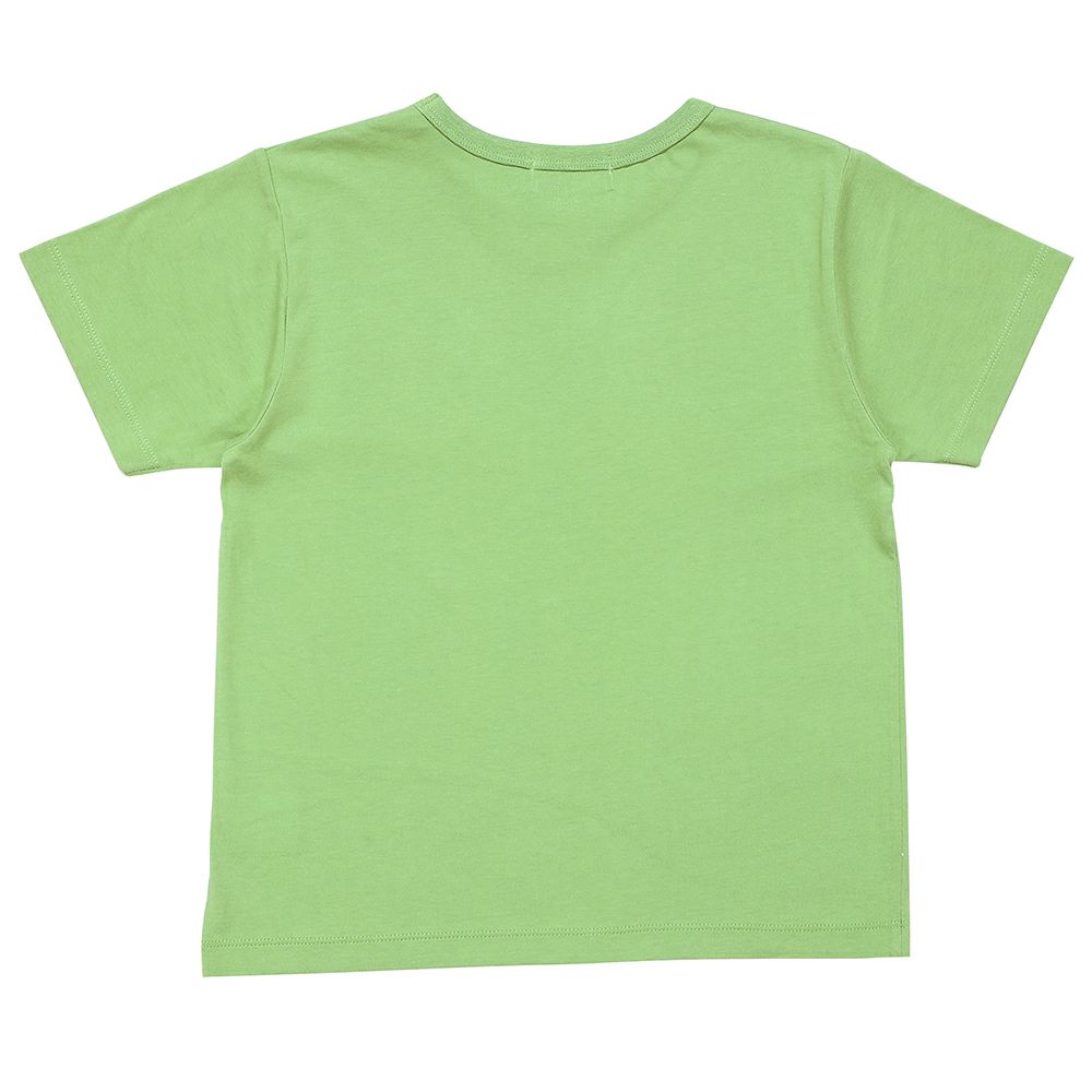 ベビー服 男の子 子ども服 こども キッズ 綿100％ 電車 ワッペン 乗り物 刺繍 ポケットつき グリーン(08) 背面