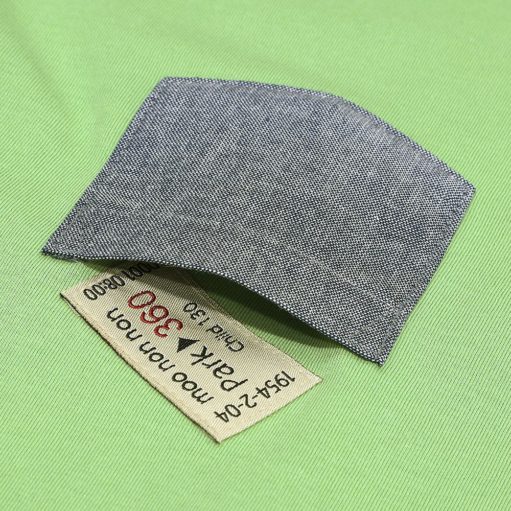 ベビー服 男の子 子ども服 こども キッズ 綿100％ 電車 ワッペン 乗り物 刺繍 ポケットつき グリーン(08) デザインポイント1
