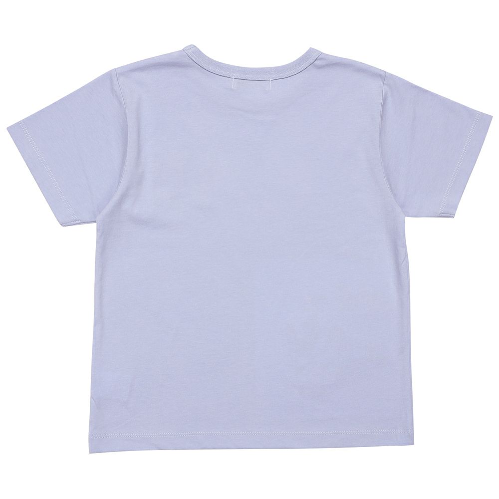 ベビー服 男の子 子ども服 こども キッズ 綿100％ 電車 ワッペン 乗り物 刺繍 ポケットつき ブルー(61) 背面