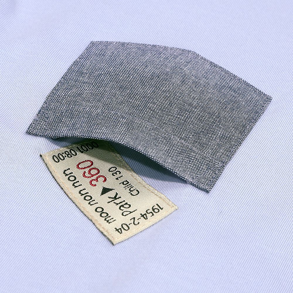 ベビー服 男の子 子ども服 こども キッズ 綿100％ 電車 ワッペン 乗り物 刺繍 ポケットつき ブルー(61) デザインポイント2
