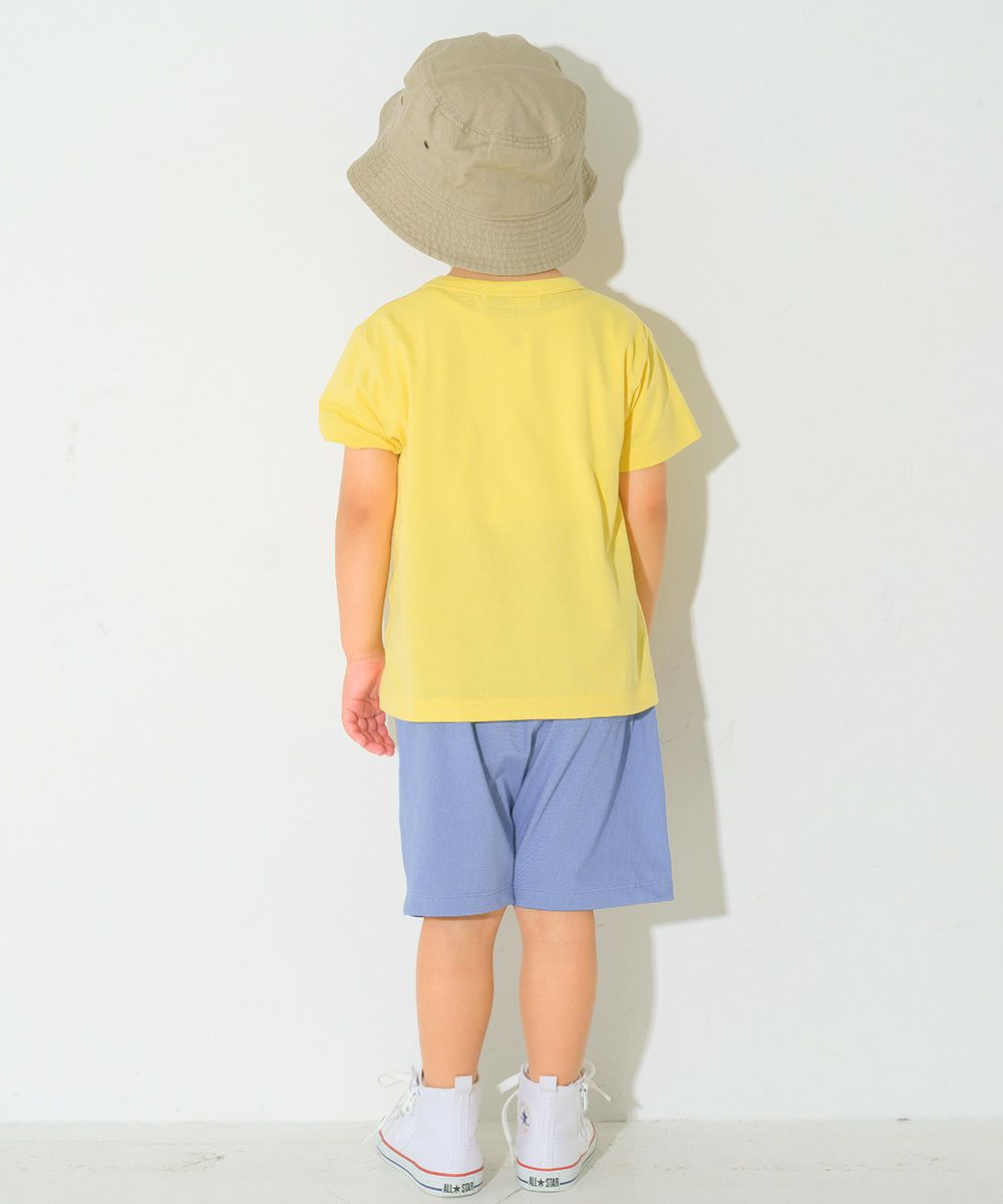 ベビー服 男の子 子ども服 こども キッズ綿100％ 動物 アニマル 車 くるま刺繍 サファリパーク イエロー(04) モデル画像2