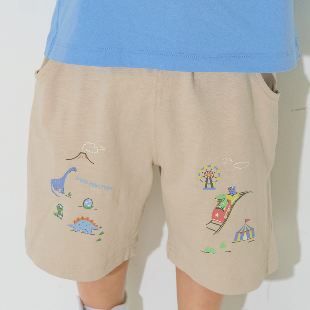 ベビー服 男の子 子ども服 こども キッズ 綿100％ 恐竜 遊園地 プリント ウエストゴム ポケット
