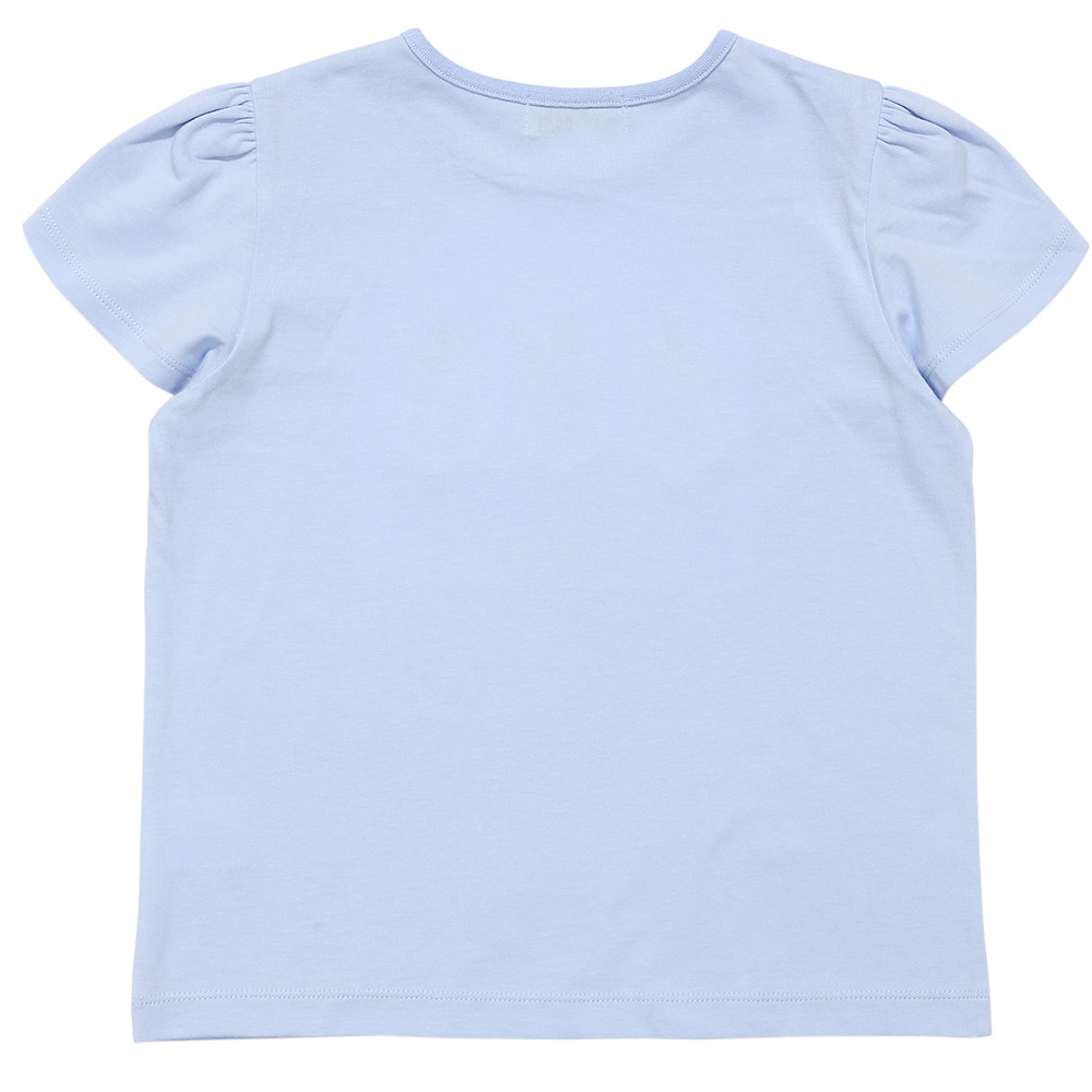 ベビー服 女の子 綿100％ クリームソーダ刺繍Tシャツ ブルー(61) 背面